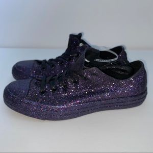 NEW Converse All Star Women’s SZ 9 purple glitter